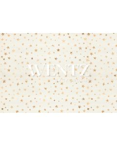 Photography Background in Fabric Golden Stars With Beige / Backdrop 1632