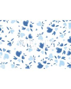 Photography Background in Fabric Blue Heart / Backdrop 1683