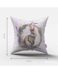 Pillow Case Easter with Rabbit - 45 x 45 / WA59