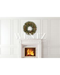 Photography Background in Fabric Christmas Fireplace / Backdrop 1922