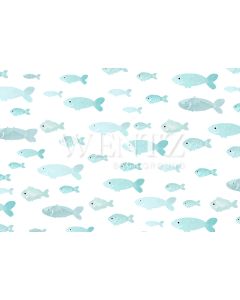 Photography Background in Fabric Summer Fish / Backdrop 1998