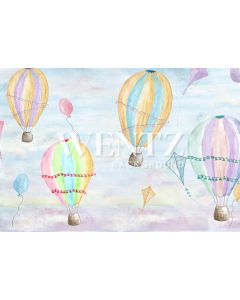 Photography Background in Fabric Summer Sky Balloon / Backdrop 1999