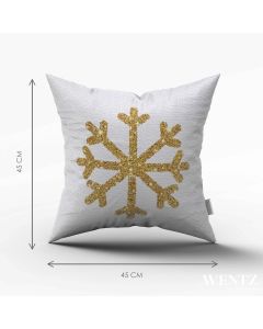 Pillow Case Christmas Golden Snowflake - 45 x 45 / WA11