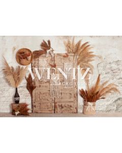 Photography Background in Fabric Boho Wall and Door with Macramé / Backdrop 2062
