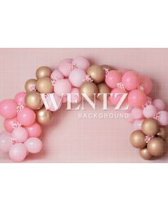 Photography Background in Fabric Scenarios Pink and Gold Balloon / Backdrop 2127