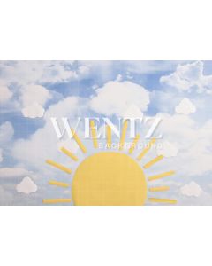 Photography Background in Fabric Sun with Clouds / Backdrop 2131