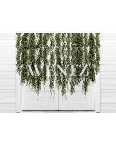 Photography Background in Fabric Door with Foliage / Backdrop 2145