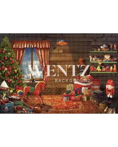 Photography Background in Fabric Christmas Toys / Backdrop 2148