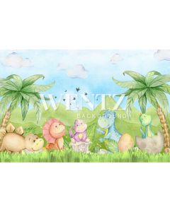 Photography Background in Fabric Dinosaur / Backdrop 2439