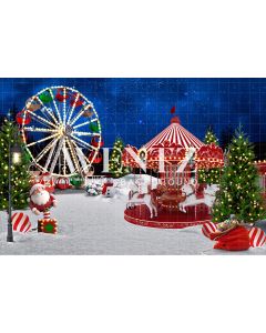 Photography Background in Fabric Christmas Park / Backdrop 2464