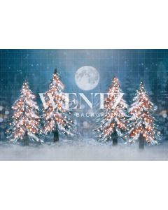 Photography Background in Fabric Enchanted Christmas Forest / Backdrop 2466