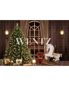 Photography Background in Fabric Christmas Living Room / 2478