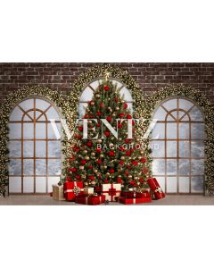 Photography Background in Fabric Christmas Living Room / 2481