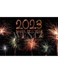 Photography Background in Fabric Happy New Year / Backdrop 2544