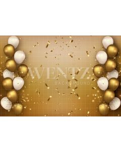 Photography Background in Fabric New Year Golden Balloon / Backdrop 2546