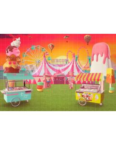 Photography Background in Fabric Summer Circus / Backdrop 2551