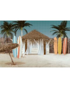 Photography Background in Fabric Summer at the Beach / Backdrop 2555