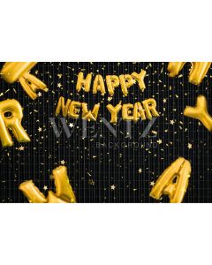 Photography Background in Fabric Happy New Year / Backdrop 2556