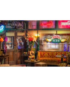 Photography Background in Fabric Central Perk Coffee Shop / Backdrop 2573