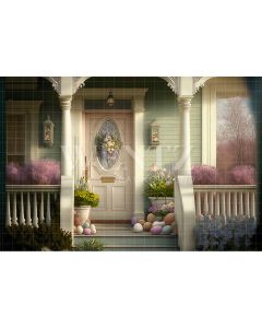 Photography Background in Fabric Easter House / Backdrop 2608