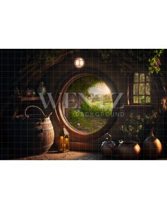 Photography Background in Fabric Hobbit House / Backdrop 2619