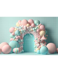 Photography Background in Fabric Cake Smash Candy Colors / Backdrop 2651