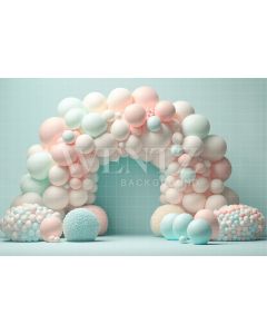 Photography Background in Fabric Cake Smash Cotton Candy / Backdrop 2652