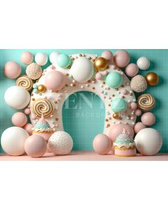 Photography Background in Fabric Cake Candy Color Candies / Backdrop 2662