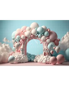 Photography Background in Fabric Cake Smash Candy Castle / Backdrop 2664