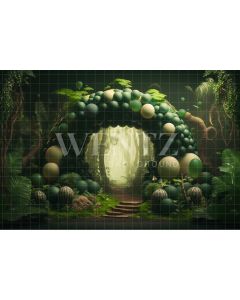 Photography Background in Fabric Cake Smash Forest / Backdrop 2727