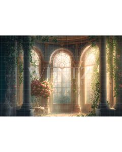 Photography Background in Fabric Flowery Castle / Backdrop 2730