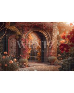 Photography Background in Fabric Mother's Day Autumn Garden / Backdrop 2742