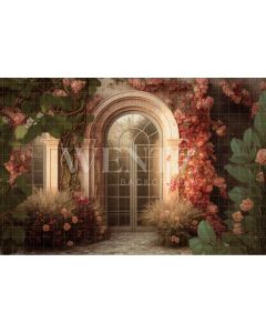 Photography Background in Fabric Mother's Day Scenery White Window / Backdrop 2745