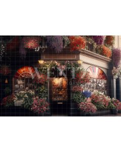 Photography Background in Fabric Flower Shop / Backdrop 2758