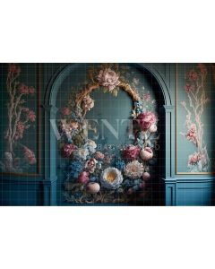 Photography Background in Fabric Scenery Arch with Flowers / Backdrop 2778