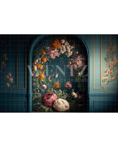 Photography Background in Fabric Scenery Arch with Flowers / Backdrop 2783