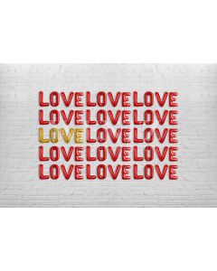 Photography Background in Fabric Valentine's Day Love Panel / Backdrop 2855