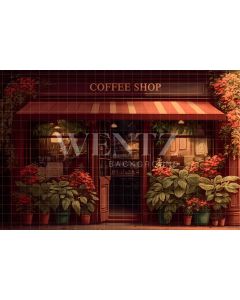 Photography Background in Fabric Flower Cafe / Backdrop 2910
