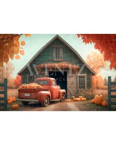 Photography Background in Fabric Barn and Car / Backdrop 2947