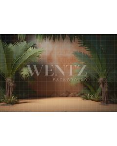 Photography Background in Fabric Nature Brown Scenery with Plants / Backdrop 2960