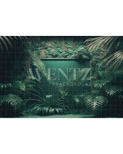 Photography Background in Fabric Nature Green Scenery with Plants / Backdrop 2977