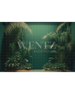 Photography Background in Fabric Nature Green Scenery with Plants / Backdrop 2981