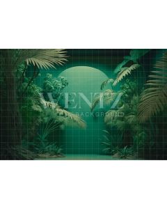 Photography Background in Fabric Nature Green Scenery with Plants / Backdrop 2982