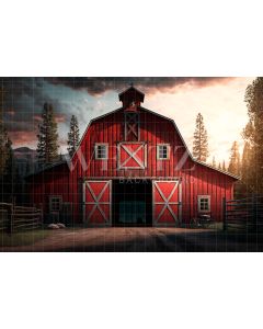 Photography Background in Fabric Fall Barn / Backdrop 2986