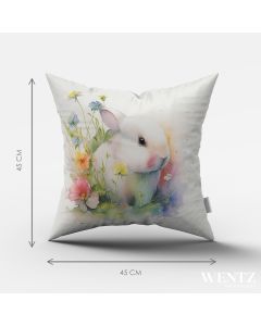 Pillow Case Easter with Rabbit - 45 x 45 / WA45