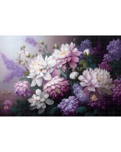 Photography Background in Fabric Lilac Floral Fine Art / Backdrop 3022
