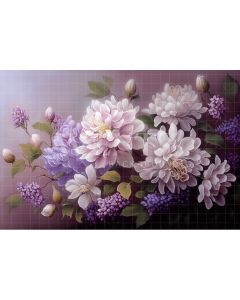 Photography Background in Fabric Lilac Floral Fine Art / Backdrop 3024
