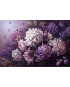 Photography Background in Fabric Lilac Floral Fine Art / Backdrop 3025