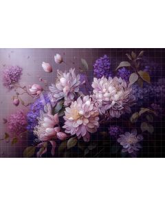 Photography Background in Fabric Lilac Floral Fine Art / Backdrop 3026