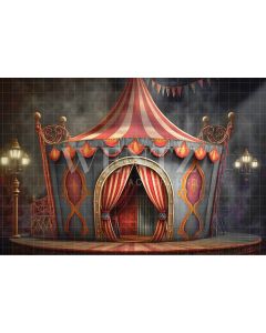 Photography Background in Fabric Circus Tent with Lights / Backdrop 3048